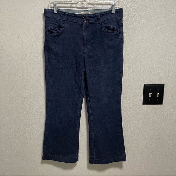 The Essential Trouser by Anthropologie Dark Wash Denim Size 8 - Picture 1 of 7